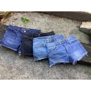 Lot of 4 Universal Thread Cutoff Denim Shorts Size 8 29R Distressed